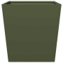 Pflanzkübel 2 Stück aus olivgrünem Stahl, 50x50x50 cm. von , Töpfe und Pflanzgefäße - Ref: Foro24-851073, Preis: 78,35 €, Rab...
