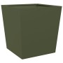 Pflanzkübel 2 Stück aus olivgrünem Stahl, 50x50x50 cm. von , Töpfe und Pflanzgefäße - Ref: Foro24-851073, Preis: 78,35 €, Rab...