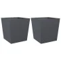 2 anthracite gray steel planters 50x50x50 cm by , Pots and planters - Ref: Foro24-851071, Price: 110,92 €, Discount: %