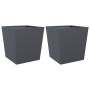 Jardineras 2 uds acero gris antracita 50x50x50 cm de , Maceteros y jardineras - Ref: Foro24-851071, Precio: 84,76 €, Descuent...