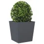 2 anthracite gray steel planters 50x50x50 cm by , Pots and planters - Ref: Foro24-851071, Price: 110,92 €, Discount: %