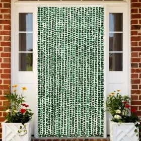 Green and white chenille mosquito net curtain 100x220 cm by vidaXL, Mosquito nets for windows - Ref: Foro24-325447, Price: 64...