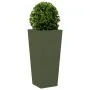 Hexagonal planter in olive green steel, 35x35x75 cm by , Pots and planters - Ref: Foro24-851086, Price: 66,22 €, Discount: %