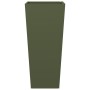 Hexagonal planter in olive green steel, 35x35x75 cm by , Pots and planters - Ref: Foro24-851086, Price: 60,29 €, Discount: %