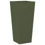 Hexagonal planter in olive green steel, 35x35x75 cm by , Pots and planters - Ref: Foro24-851086, Price: 66,22 €, Discount: %