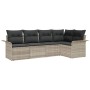 Conjunto de sofá de jardín 5 pcs 242.5 x 132.5 x 85 cm