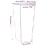 Hexagonal anthracite steel planter 35x35x75 cm by , Pots and planters - Ref: Foro24-851084, Price: 77,90 €, Discount: %