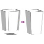 2 stainless steel planters 45x45x75 cm by , Pots and planters - Ref: Foro24-851103, Price: 190,88 €, Discount: %
