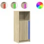 Aparador con LED madera ingeniería roble Sonoma 42,5x34x100 cm de , Aparadores - Ref: Foro24-852154, Precio: 58,33 €, Descuen...