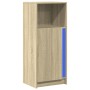 Sideboard with LED lighting, engineered wood in Sonoma oak, 42.5x34x100 cm by , Sideboards - Ref: Foro24-852154, Price: 59,05...