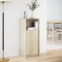 Sideboard with LED lighting, engineered wood in Sonoma oak, 42.5x34x100 cm by , Sideboards - Ref: Foro24-852154, Price: 59,05...