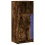 Display cabinet with LED lighting, engineered smoked oak wood, 42.5x34x100 cm by , Sideboards - Ref: Foro24-852156, Price: 62...