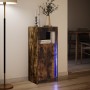 Display cabinet with LED lighting, engineered smoked oak wood, 42.5x34x100 cm by , Sideboards - Ref: Foro24-852156, Price: 63...
