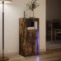 Display cabinet with LED lighting, engineered smoked oak wood, 42.5x34x100 cm by , Sideboards - Ref: Foro24-852156, Price: 62...