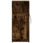 Display cabinet with LED lighting, engineered smoked oak wood, 42.5x34x100 cm by , Sideboards - Ref: Foro24-852156, Price: 62...