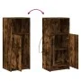 Display cabinet with LED lighting, engineered smoked oak wood, 42.5x34x100 cm by , Sideboards - Ref: Foro24-852156, Price: 62...