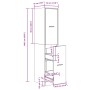Medizinschrank aus Eichenholz in Sonoma-Optik, 30x41x144,5 cm. von , Schließfächer und Lagerschränke - Ref: Foro24-855171, Pr...