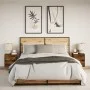 Wall-mounted bedside tables with LED lights 2 units smoked oak by , Nightstands - Ref: Foro24-3307970, Price: 96,76 €, Discou...