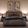 Wall-mounted bedside tables with LED lights, 2 units, black by , Nightstands - Ref: Foro24-3307964, Price: 111,59 €, Discount: %