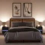 Wall-mounted bedside tables with LED lights, 2 units, black by , Nightstands - Ref: Foro24-3307964, Price: 109,57 €, Discount: %