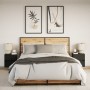 Wall-mounted bedside tables with LED lights, 2 units, black by , Nightstands - Ref: Foro24-3307964, Price: 111,59 €, Discount: %