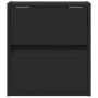 Wall-mounted bedside tables with LED lights, 2 units, black by , Nightstands - Ref: Foro24-3307964, Price: 109,57 €, Discount: %