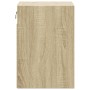 Wall-mounted bedside tables with LED lights, 2 units Sonoma oak by , Nightstands - Ref: Foro24-3307966, Price: 93,18 €, Disco...