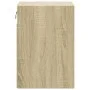 Wall-mounted bedside tables with LED lights, 2 units Sonoma oak by , Nightstands - Ref: Foro24-3307966, Price: 91,60 €, Disco...