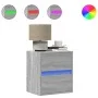 Wall-mounted bedside tables with LED lights, 2 units in Sonoma grey. by , Nightstands - Ref: Foro24-3307972, Price: 96,34 €, ...