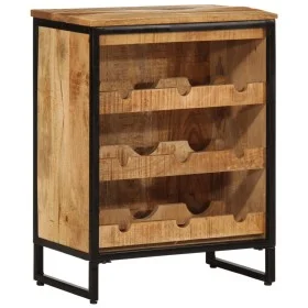 Solid mango wood wine rack for 9 bottles, measuring 55x33x70 cm. by , Wine racks - Ref: Foro24-4009949, Price: 148,89 €, Disc...