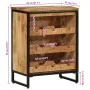 Solid mango wood wine rack for 9 bottles, measuring 55x33x70 cm. by , Wine racks - Ref: Foro24-4009949, Price: 148,89 €, Disc...