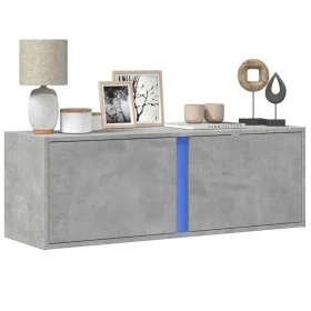 Wand-TV-Möbel mit LED-Lichtern in Betongrau 100x31x35 cm von , TV-Möbel - Ref: Foro24-852267, Preis: 68,03 €, Rabatt: %