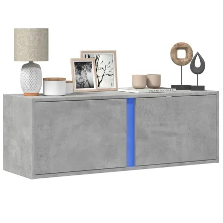 Wand-TV-Möbel mit LED-Lichtern in Betongrau 100x31x35 cm von , TV-Möbel - Ref: Foro24-852267, Preis: 68,03 €, Rabatt: %