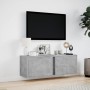 Wand-TV-Möbel mit LED-Lichtern in Betongrau 100x31x35 cm von , TV-Möbel - Ref: Foro24-852267, Preis: 69,09 €, Rabatt: %