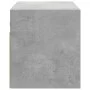 Wall-mounted TV stand with LED lights in concrete gray, 100x31x35 cm. by , TV Furniture - Ref: Foro24-852267, Price: 68,03 €,...