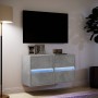 Wand-TV-Möbel mit LED-Lichtern, 2 Stück, Betongrau, 41x31x45 cm. von , TV-Möbel - Ref: Foro24-852278, Preis: 93,48 €, Rabatt: %