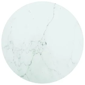 Tischplatte aus weißem gehärtetem Glas mit Marmordesign Ø40x0,8 cm. von , Tischplatten - Ref: Foro24-322246, Preis: 26,38 €, ...