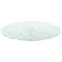 Tischplatte aus weißem gehärtetem Glas mit Marmordesign Ø40x0,8 cm. von , Tischplatten - Ref: Foro24-322246, Preis: 26,38 €, ...