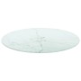 Tischplatte aus weißem gehärtetem Glas mit Marmordesign Ø40x0,8 cm. von , Tischplatten - Ref: Foro24-322246, Preis: 28,86 €, ...