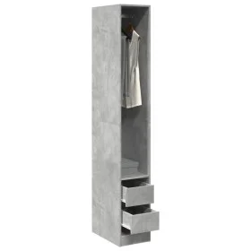 Armario de madera de ingeniería gris hormigón 30x50x200 cm by , Wardrobes - Ref: Foro24-3307741, Price: 105,20 €, Discount: %