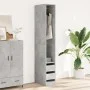 Armario de madera de ingeniería gris hormigón 30x50x200 cm de , Armarios roperos - Ref: Foro24-3307741, Precio: 105,19 €, Des...