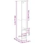 Armario de madera de ingeniería gris hormigón 30x50x200 cm de , Armarios roperos - Ref: Foro24-3307741, Precio: 105,19 €, Des...