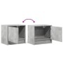 Mesitas de noche de pared con luces LED 2 uds gris hormigón de , Mesitas de noche - Ref: Foro24-852082, Precio: 50,03 €, Desc...