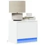 Mesita de noche de pared con luces LED blanco by , Nightstands - Ref: Foro24-852075, Price: 29,55 €, Discount: %
