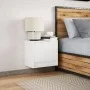 Mesita de noche de pared con luces LED blanco by , Nightstands - Ref: Foro24-852075, Price: 29,55 €, Discount: %