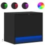 Wand-Nachttisch mit LED-Lichtern in Schwarz von , Nachttische - Ref: Foro24-852077, Preis: 29,62 €, Rabatt: %