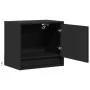 Wand-Nachttisch mit LED-Lichtern in Schwarz von , Nachttische - Ref: Foro24-852077, Preis: 29,62 €, Rabatt: %