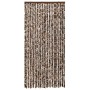 Cortina mosquitera chenilla marrón y blanco 100x220 cm