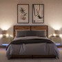 Mesitas de noche de pared con luces LED 2 unidades roble Sonoma by , Nightstands - Ref: Foro24-852080, Price: 49,82 €, Discou...