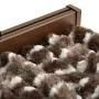 Brown and white chenille mosquito net curtain 100x220 cm by vidaXL, Mosquito nets for windows - Ref: Foro24-325453, Price: 65...